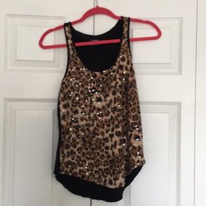 Express cheetah tank top